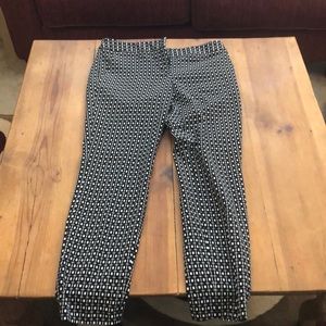 Express black and white patterned dress pants